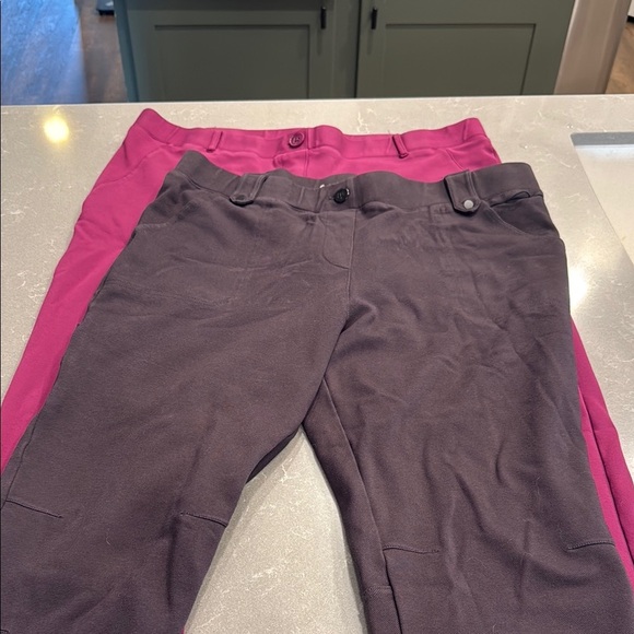Betabrand Two Pair Skinny Pants Black and Pink XXL Long - Picture 1 of 6